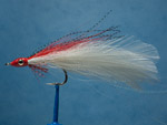 Lefty' deceiver fly, red/white image link.